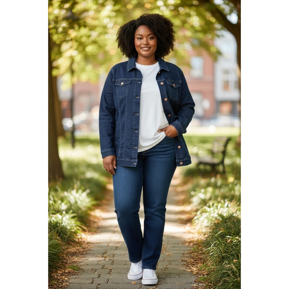 LuLaRoe Jaxon Denim Trucker Jacket Classic 3XL NWOT Grandma Layering NWOT